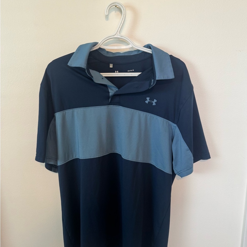 Under Armour Men's Blue Polo Shirt - Large